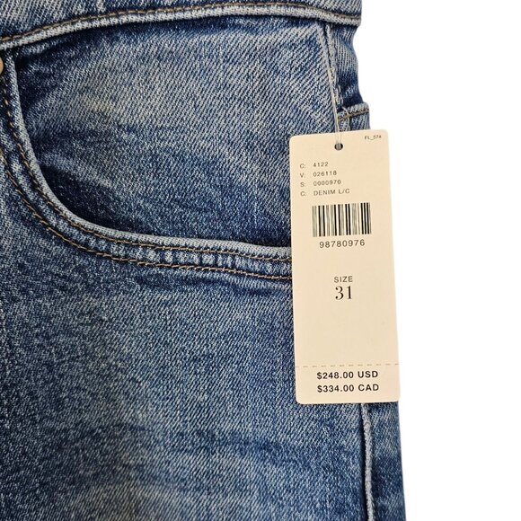 MOTHER The Kick It Jeans in Tequila Sunrise, Cotton, Hi-Rise, Straight, Size 31 - Picture 3 of 12